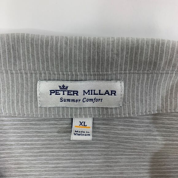 Peter Millar Shirt Mens Extra Large Grey Summer Comfort Halford Performance Polo - Picture 5 of 11